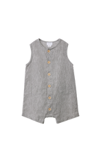 Load image into Gallery viewer, James Linen/Cotton Romper - Quarry
